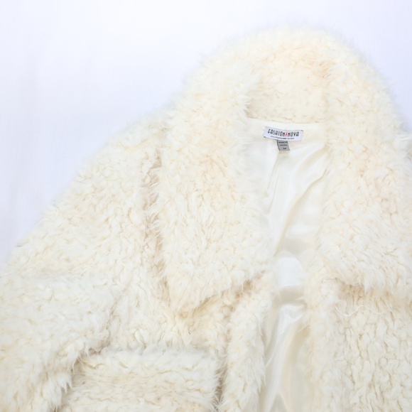 CREAM FAUX FUR JACKET - Picture 3 of 6